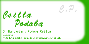 csilla podoba business card